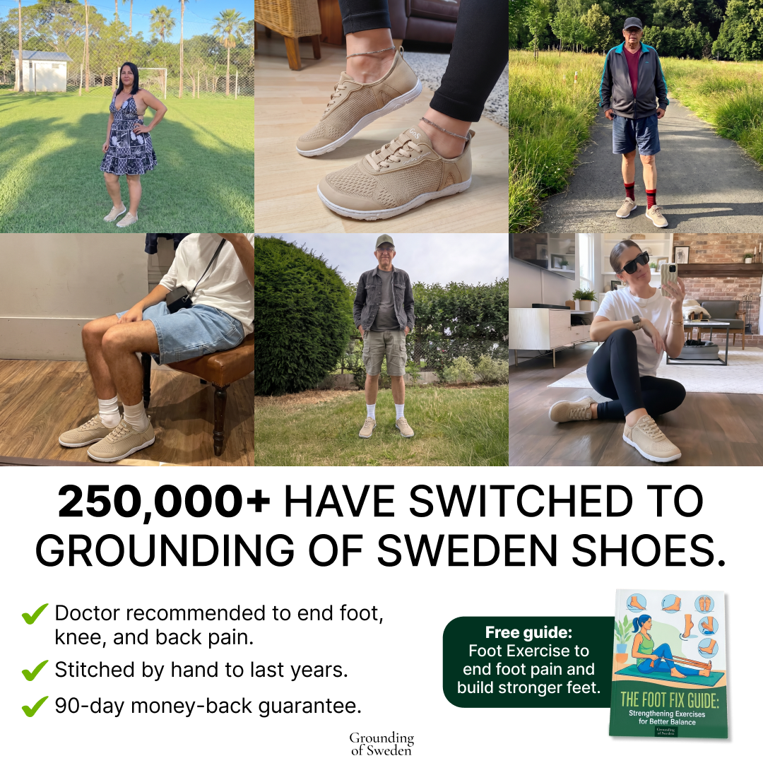 Finally Walk Pain-Free In Our Hands-Free Grounding Barefoot Shoes