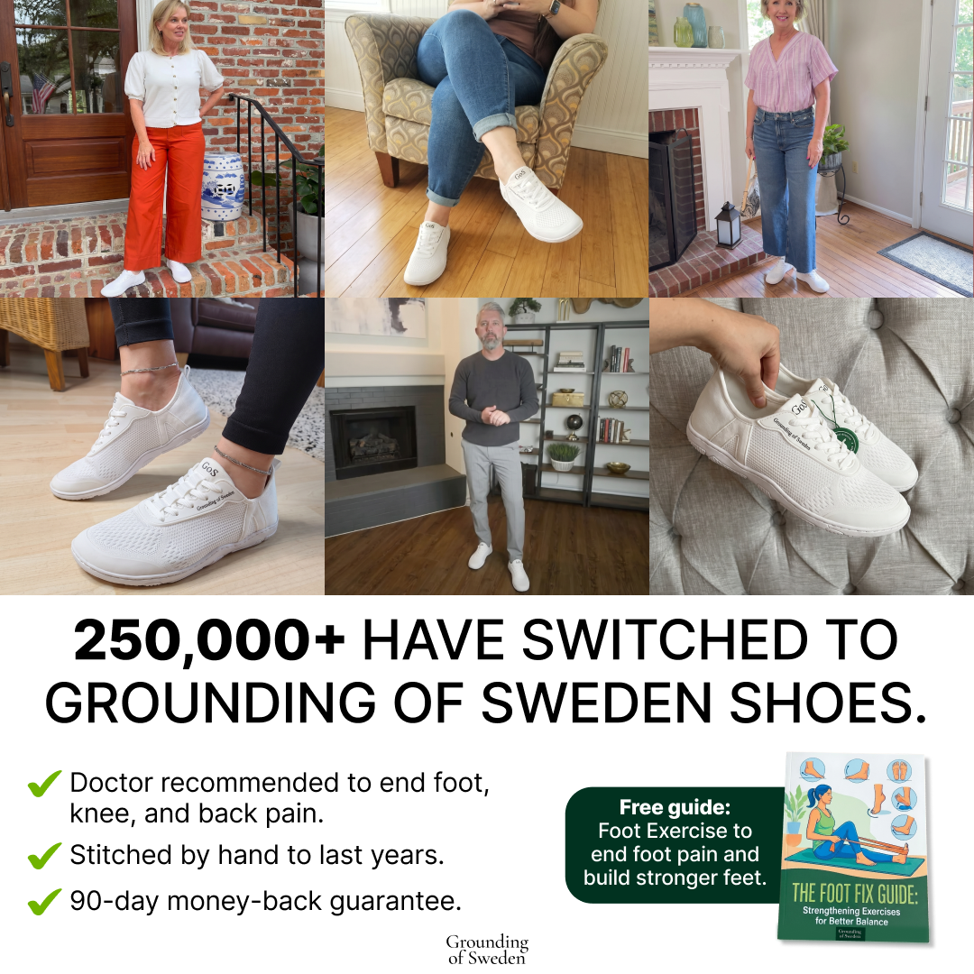 Finally Walk Pain-Free In Our Hands-Free Grounding Barefoot Shoes