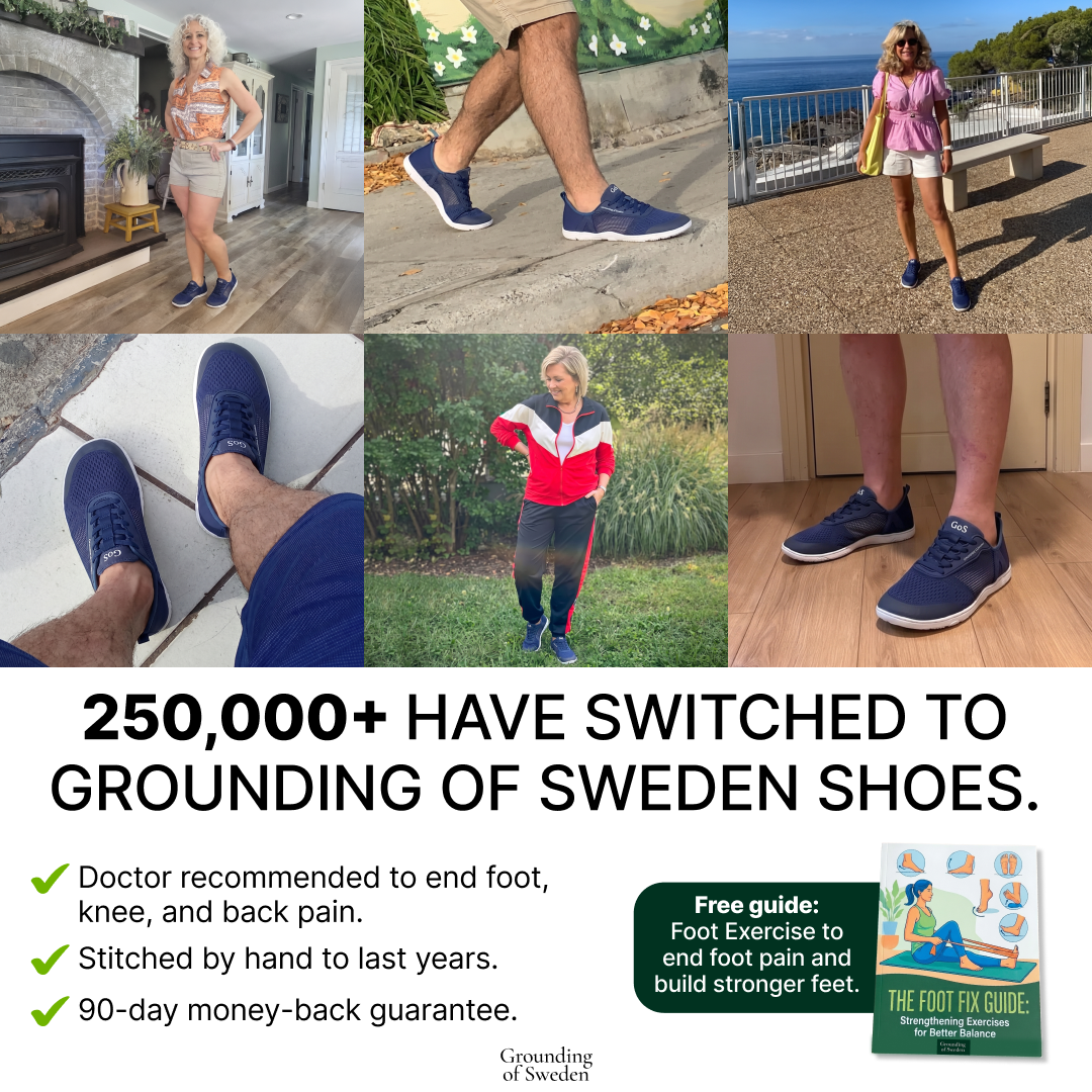 Finally Walk Pain-Free In Our Hands-Free Grounding Barefoot Shoes
