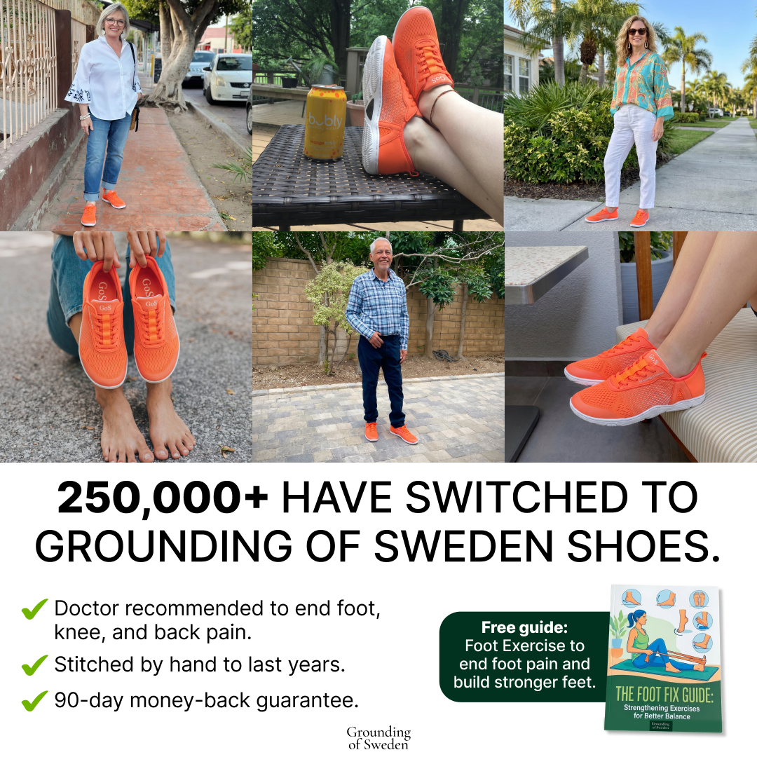 Finally Walk Pain-Free In Our Hands-Free Grounding Barefoot Shoes