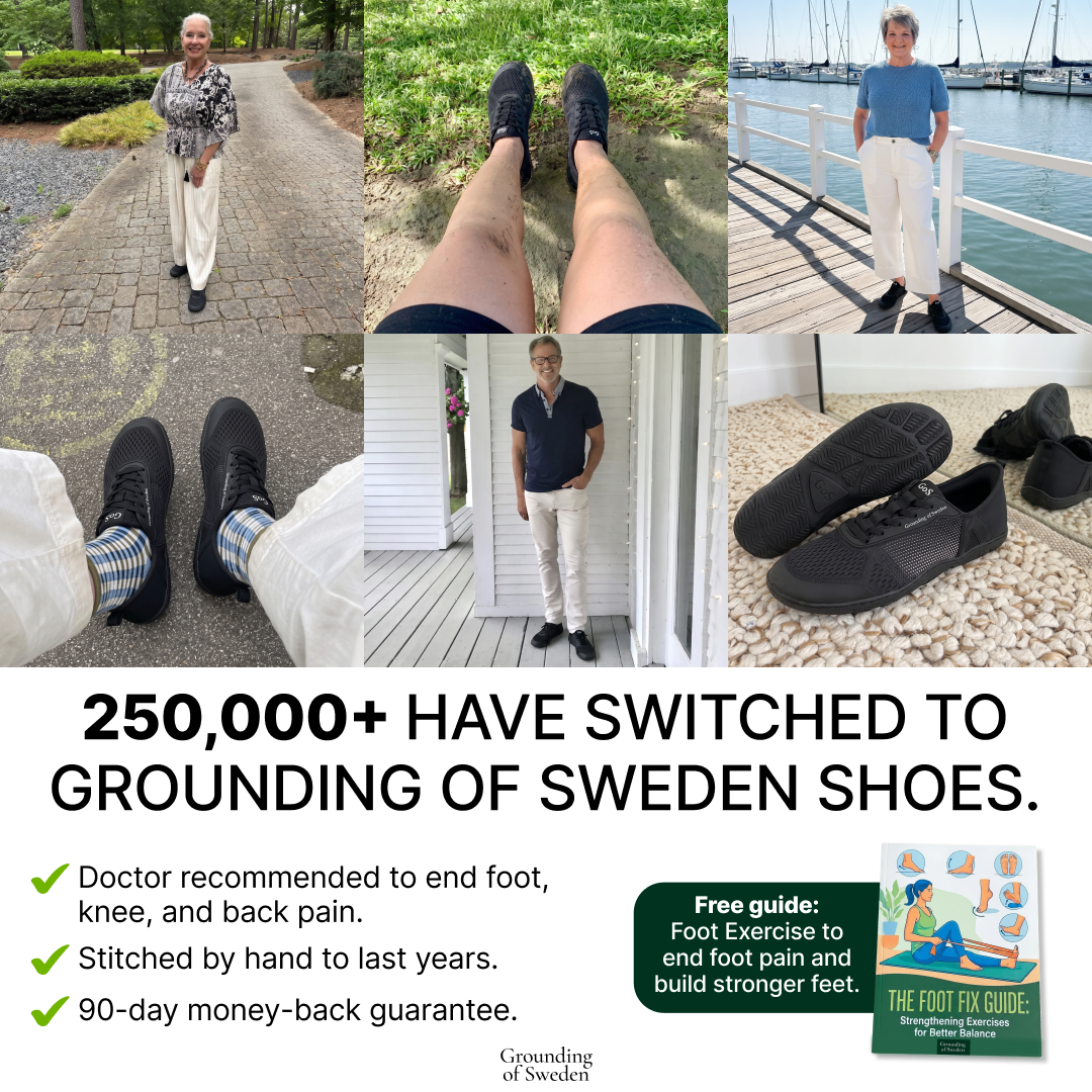 Finally Walk Pain-Free In Our Hands-Free Grounding Barefoot Shoes